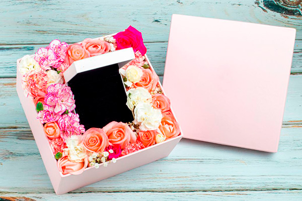 Cajas personalizadas de cartón para flores